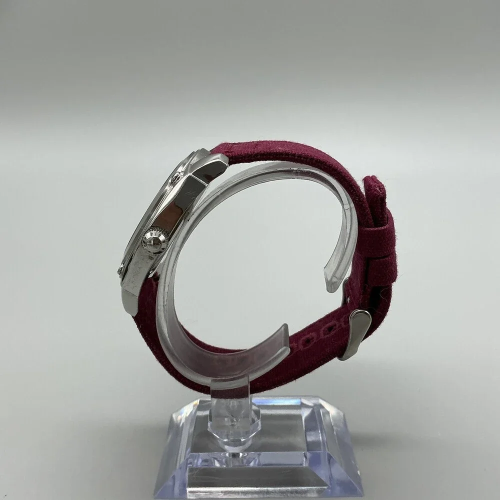 Deporte Limited Edition Mens Watch 41mm Black Dial Red Canvas New Battery